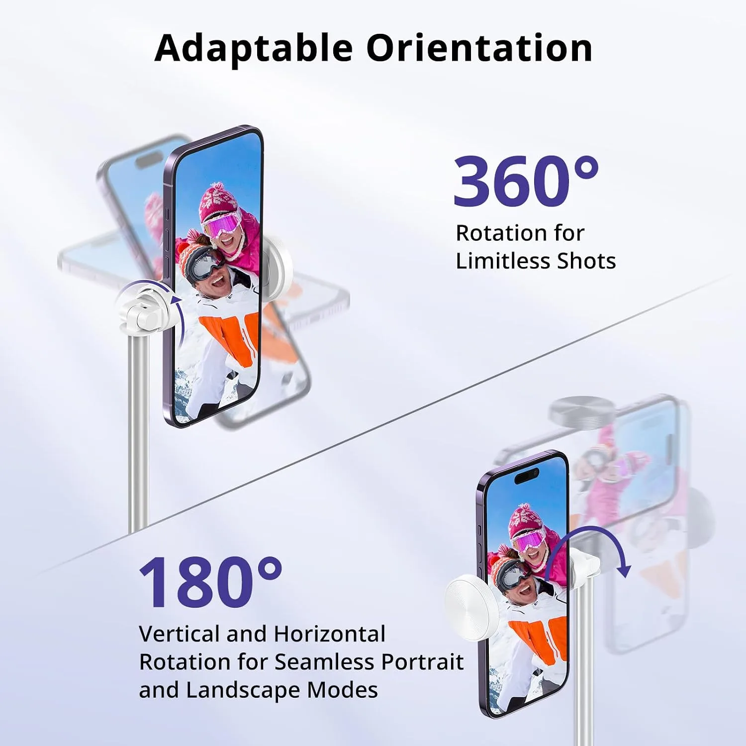 ATUMTEK 68.5" Selfie Stick Tripod, Extendable Aluminum Tripod with Rechargeable Bluetooth Remote, Compatible with iPhone and Android Smartphones, Perfect for Travel, Vlog, Video and Photo, White