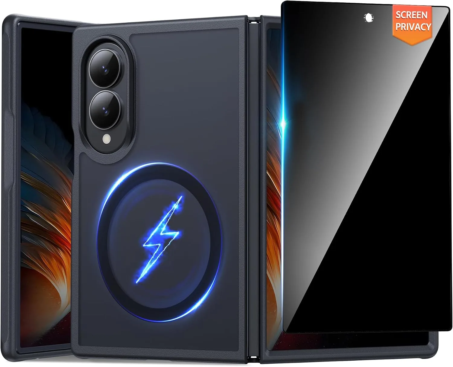 for Samsung Galaxy Z Fold 8 Case, with Privacy Screen Protector