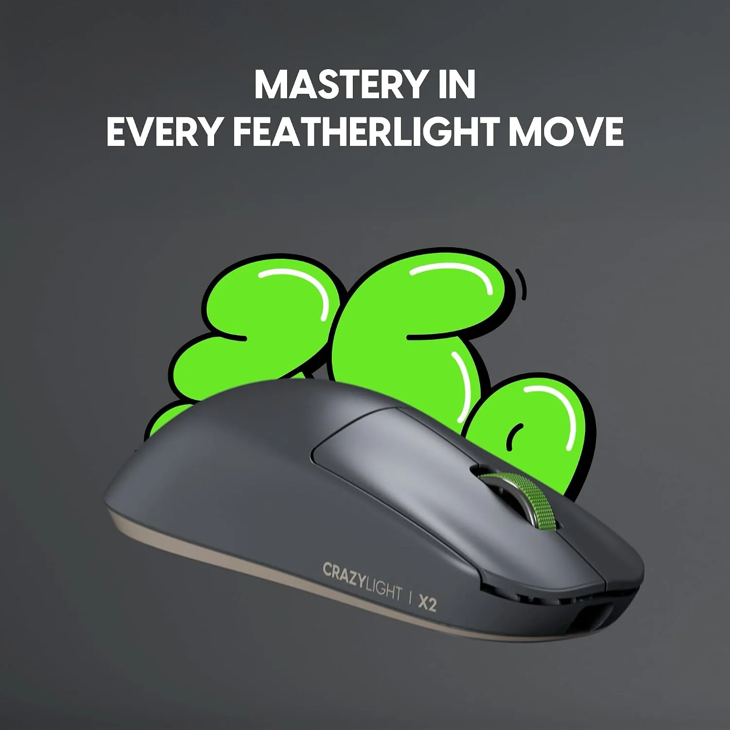 Pulsar Gaming Gears X2 Crazylight Wireless Gaming Mouse, Mini, Volt Shadow