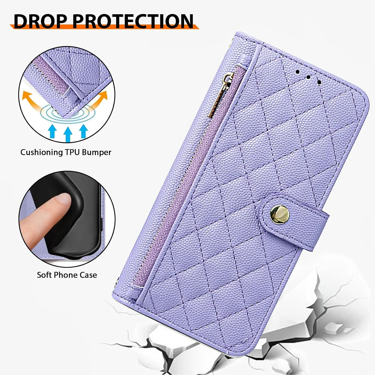 Wallet Phone Case Crafted for iPhone 17 Pro Purple