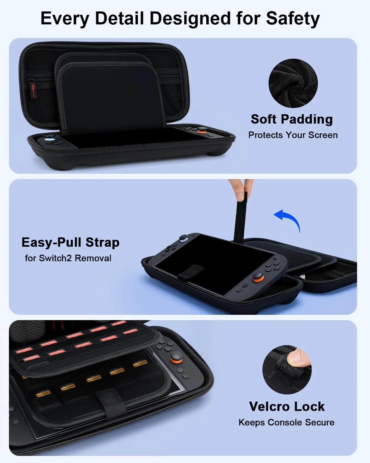 BOCACUE Carrying Case for Nintendo Switch 2, 9-in-1 Accessories Bundle