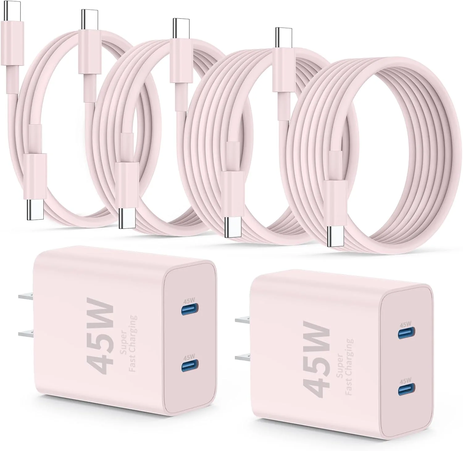 QZIIW iPhone 18 17 16 Pro Max Fast Charger,45W Dual Port USB C Fast Charger