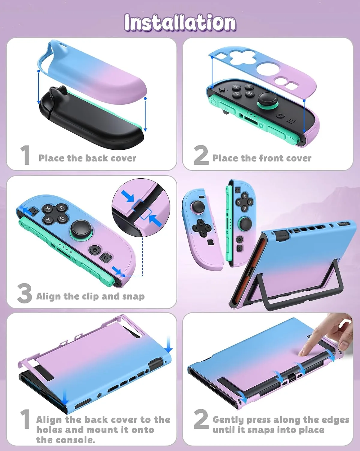 FYOUNG Switch 2 Cute Cover Case, Dockable Protective Shell for Nintendo 2