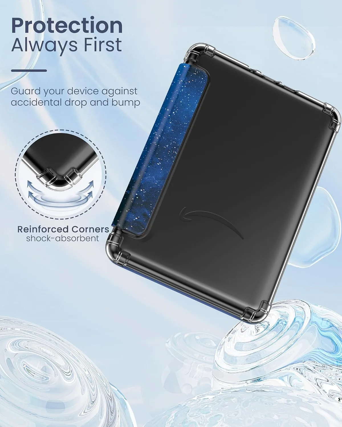 MoKo Case for Kindle Paperwhite 12th Gen & Colorsoft 2024, Blue Starry Sky