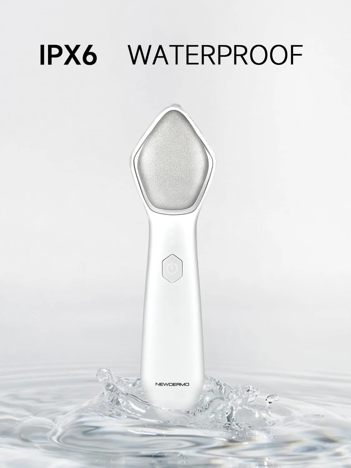 NEWDERMO Microdermabrasion Machine Pro, Large Diamond Electric Microdermabrasion Wand Tool With 3 Levels Frequency for Face Body Exfoliate Skin Care(White)