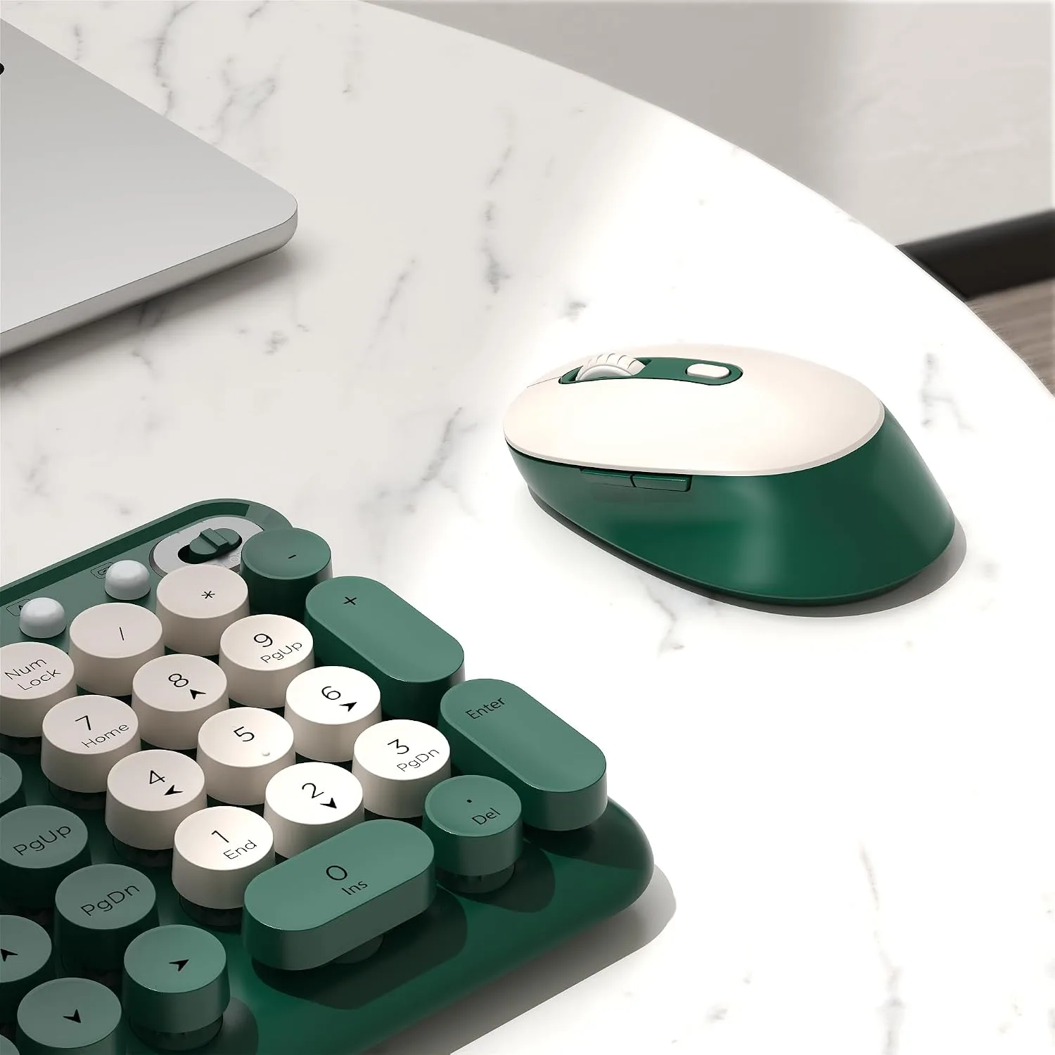 Colorful Wireless Keyboard and Mouse Combo (Green)