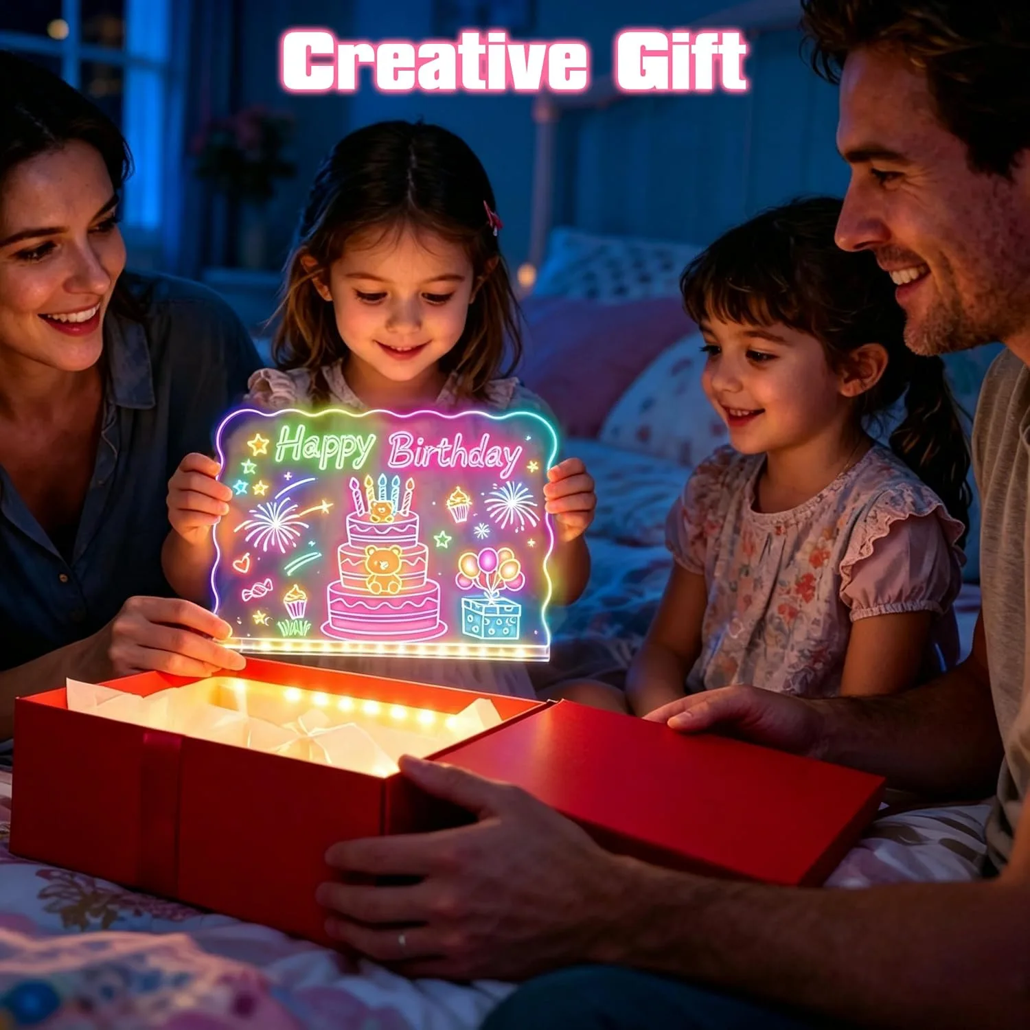 13" Led Light Up Drawing Board for Kids, Art Toy Gifts for Age 3-12