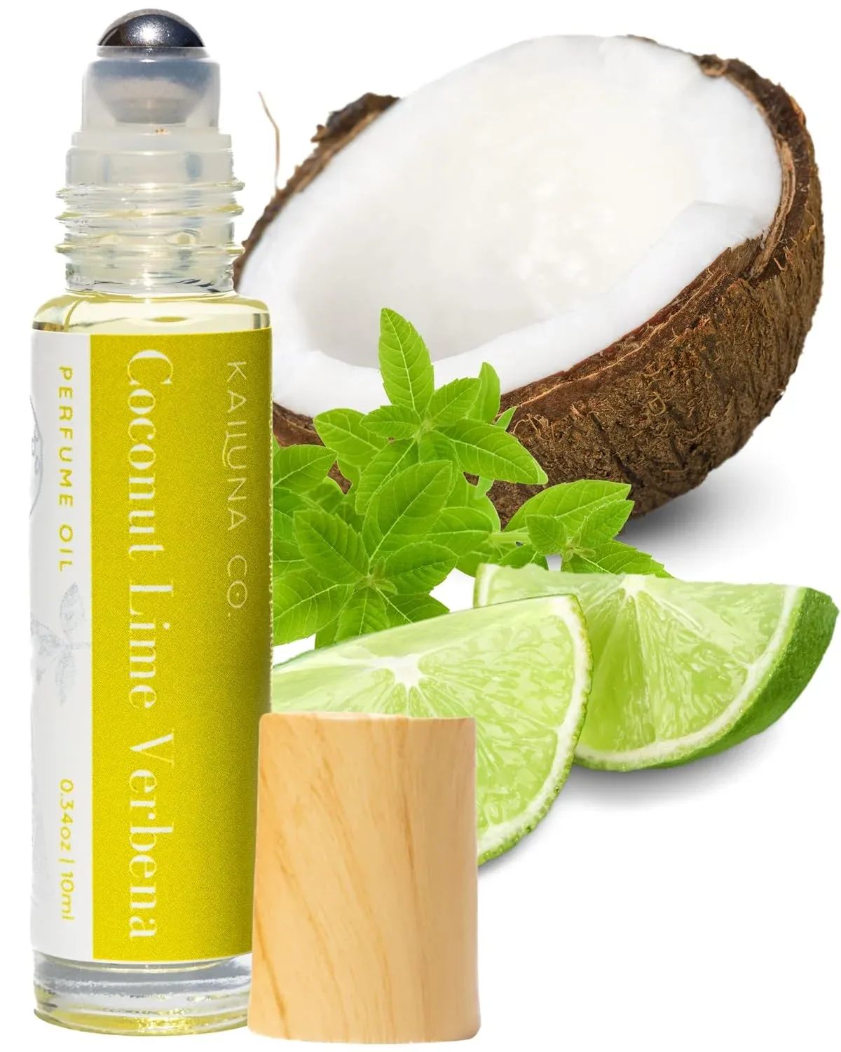 Kailuna Co. Coconut Lime Verbena Essential Oil Roll On, 0.34 Fl Oz