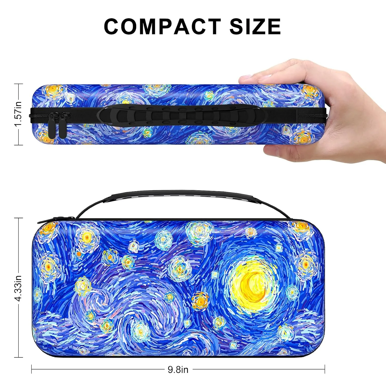 NPOOYI Carrying Case for Nintendo Switch OLED 2021/2017, Hard Shell Cover