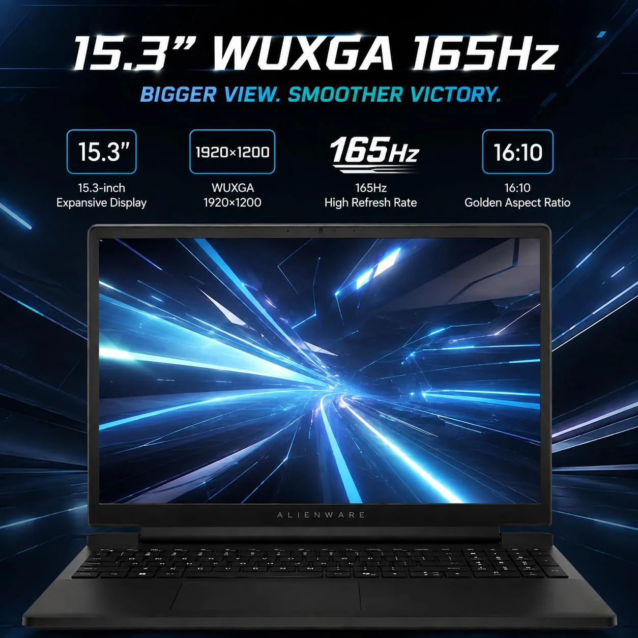 Dell Alienware 15 AI Gaming Laptop 15.3" WUXGA 165Hz FreeSync AMD 8-core Ryzen 7 260 32GB DDR5 2TB SSD GeForce RTX 5060 8GB GDDR7 (572 AI Tops) Backlit WiFi 6 Win11