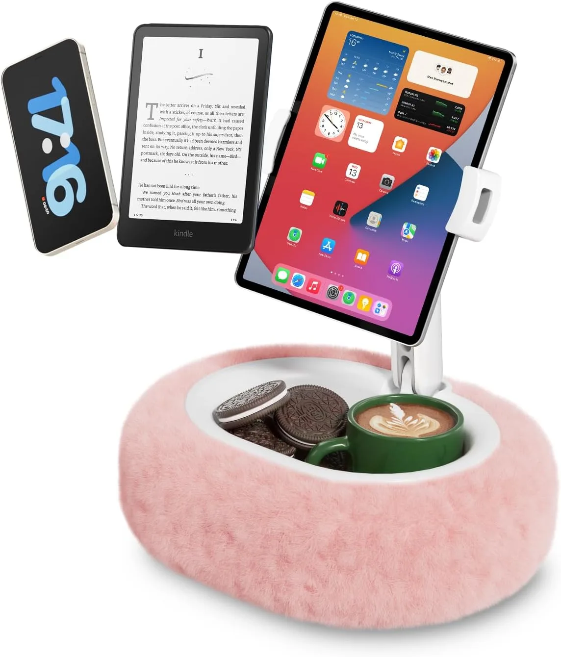 Soporte para tablet Viozon modelo Pillow Stand compatible 4-11 pulgadas color rosa