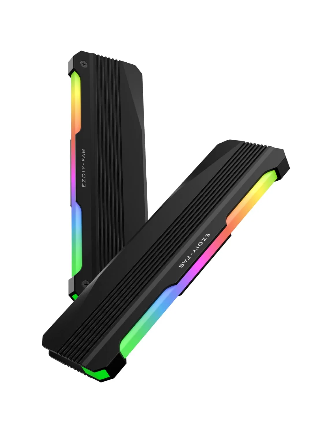 Disipador de Memoria EZDIY-FAB RH01 ARGB para DDR4/DDR5 2 unidades Negro