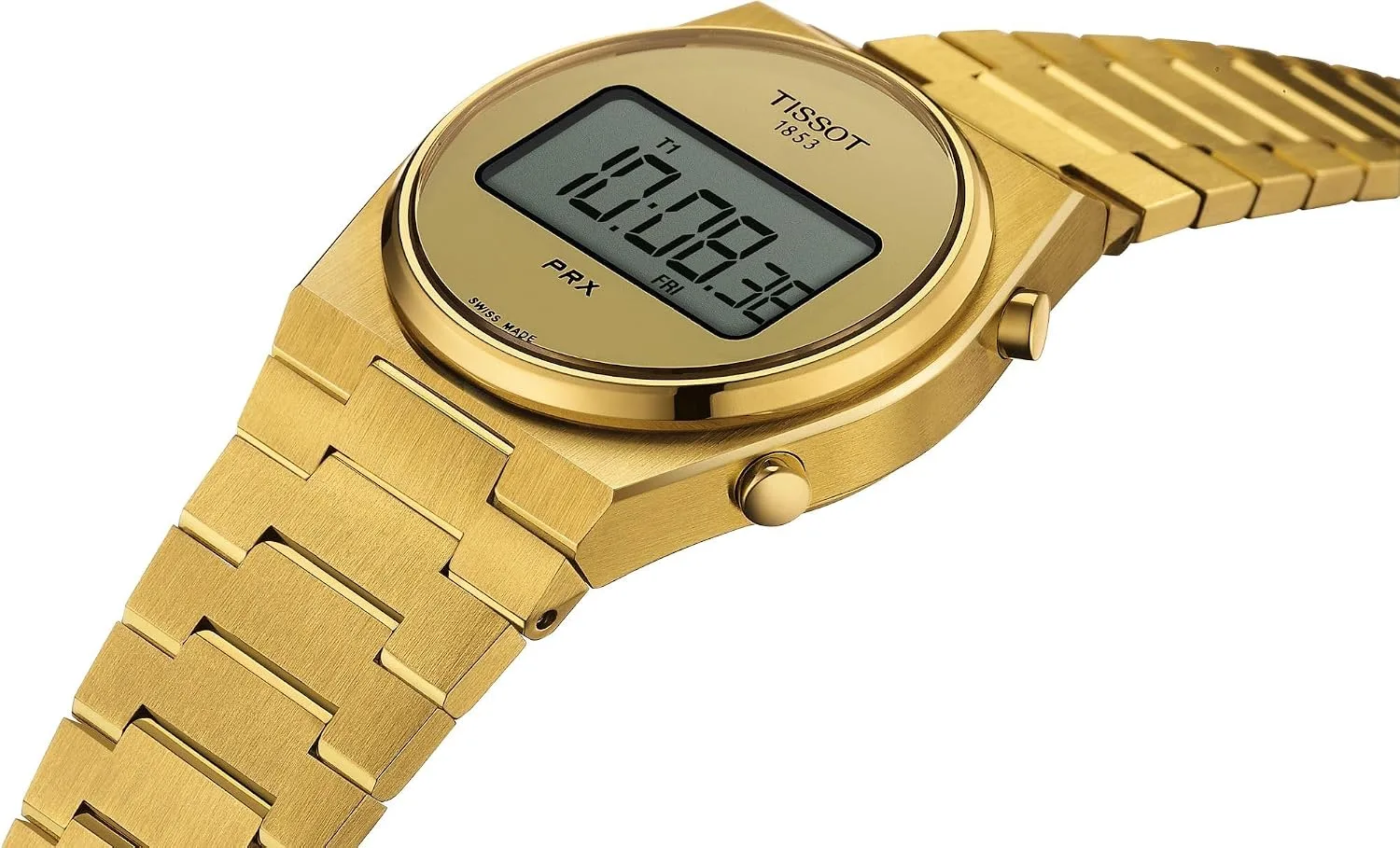 Tissot PRX Digital, Swiss Quartz, 35 mm, Gold Dial, Women's Watch