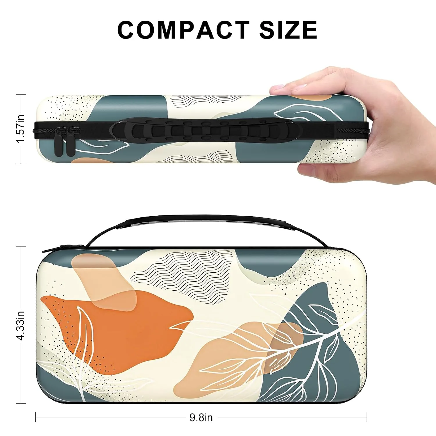 NPOOYI Carrying Case for Nintendo Switch OLED 2021/2017, Hard Shell Cover