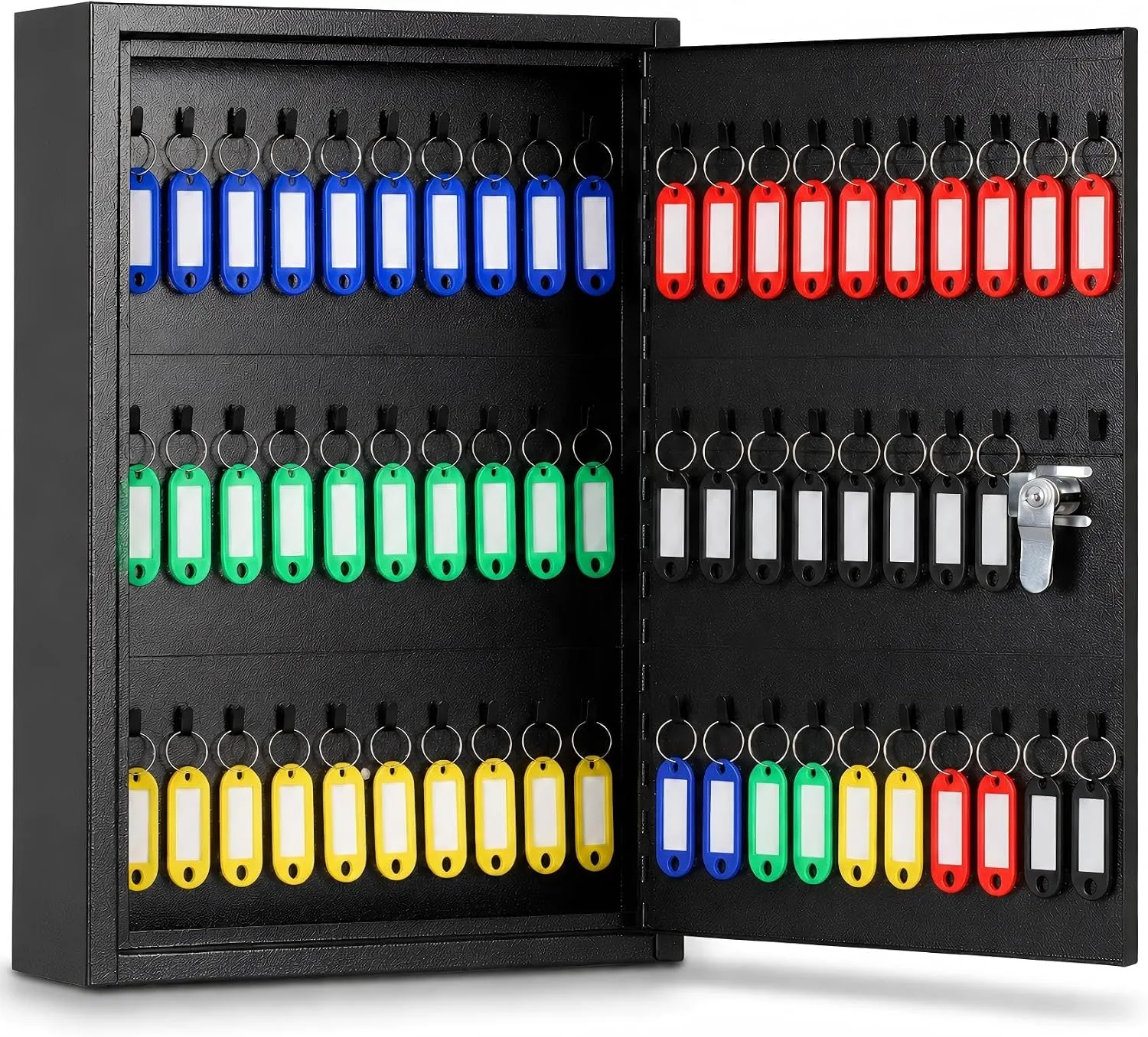 Caja para llaves Kyodoled modelo 60-Key con cerradura y montaje en pared color Negro