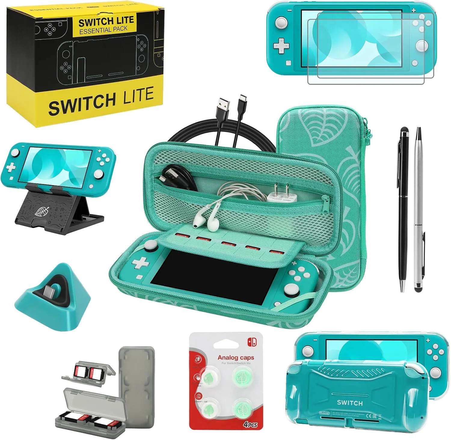 Switch Lite Case 16-in-1 Accessories Bundle for Nintendo Switch Lite (2019)