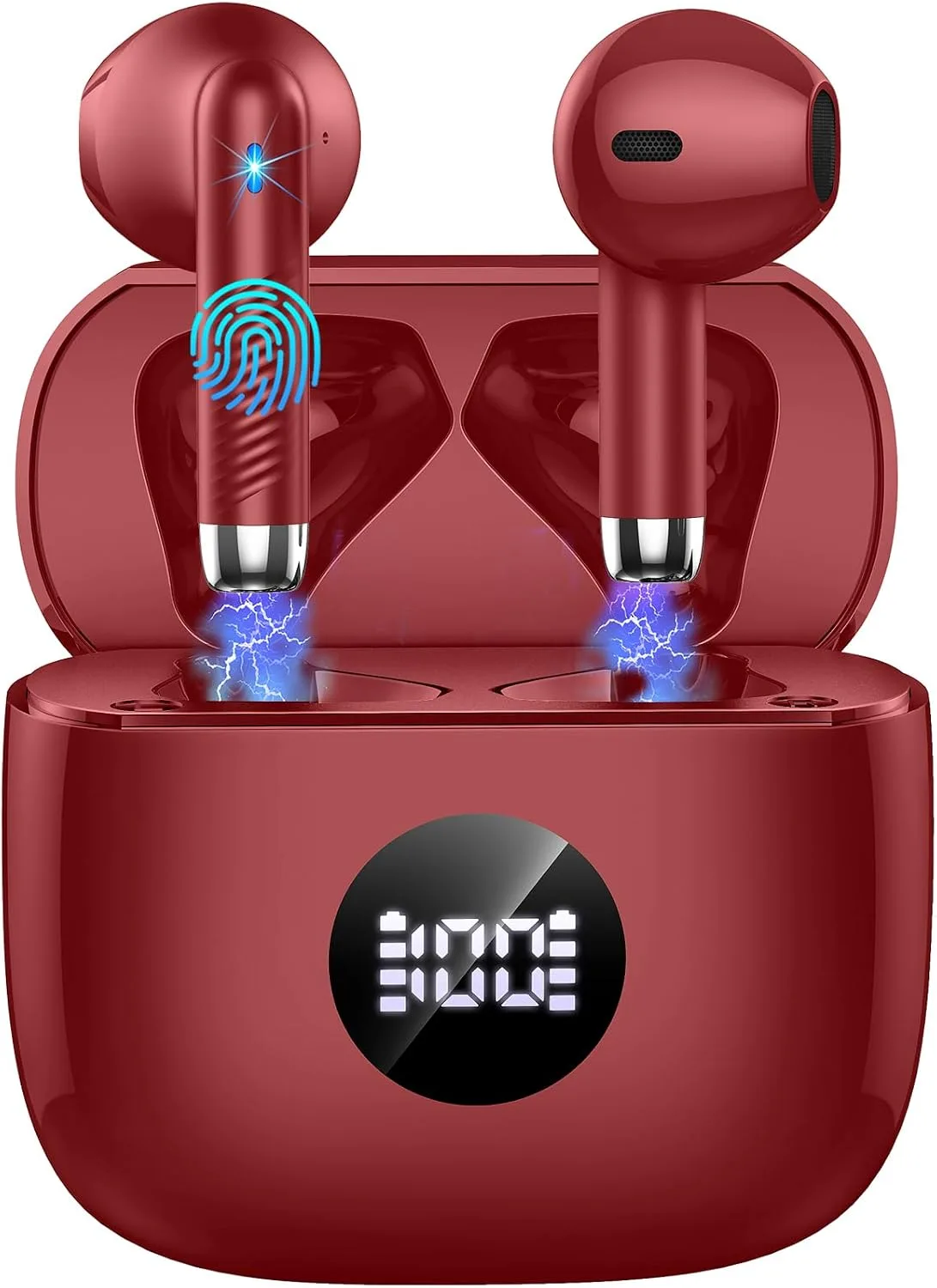 Jxrev Wireless Earbuds, Bluetooth Headphone 5.4, LED Power Display Ear Buds