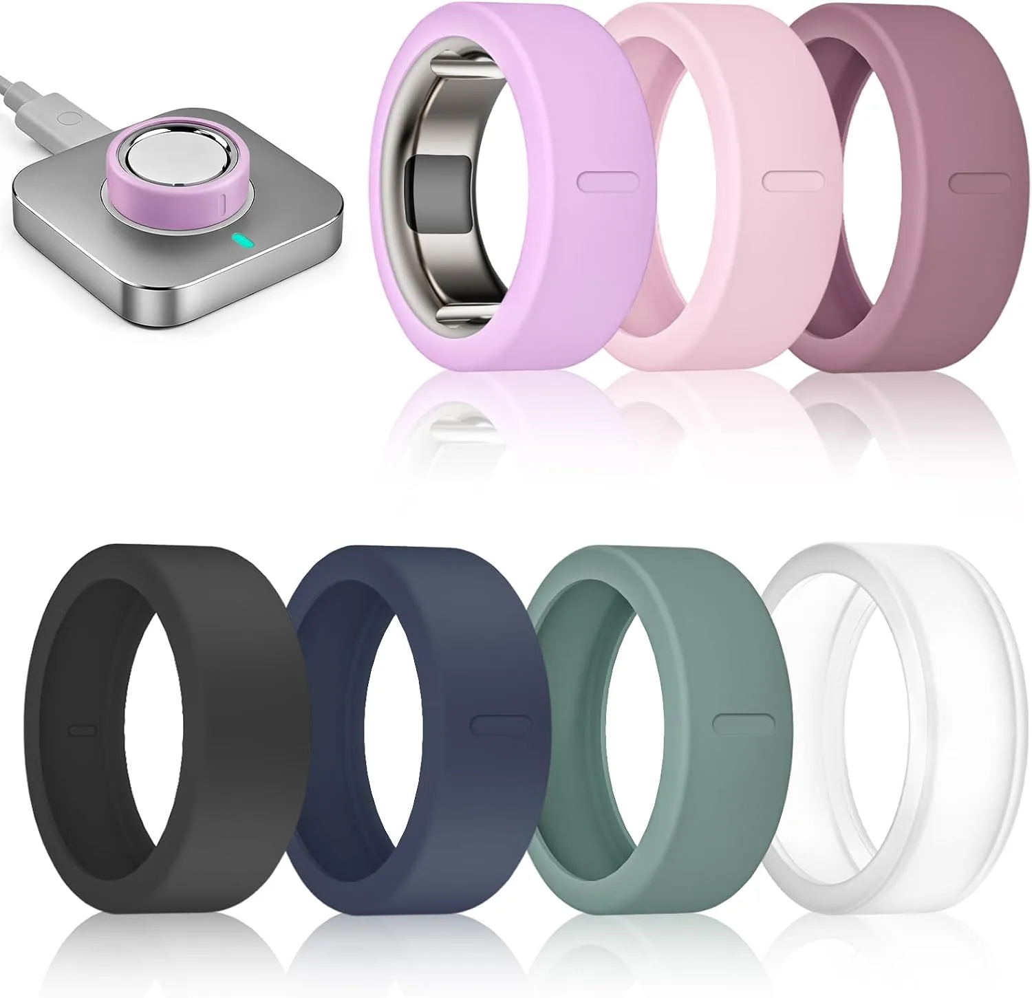 7 Pack Ring Cover Compatible with Oura Ring Gen 4/4 Ceramic/Oura Gen 3