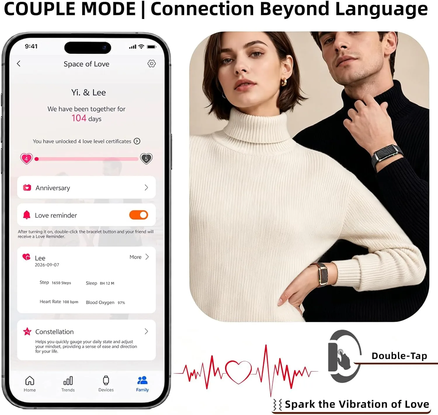 Smart Bracelet for Men Women, 24/7 Health Activity and Fitness Trackers