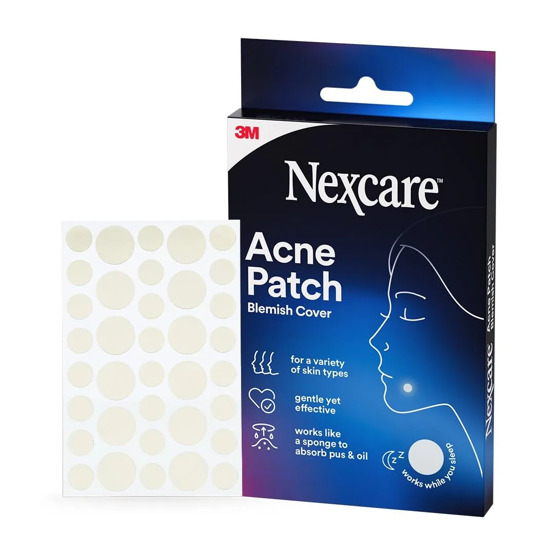 Mascarillas faciales Nexcare Acne Cover 36 unidades para absorción de pus y aceite