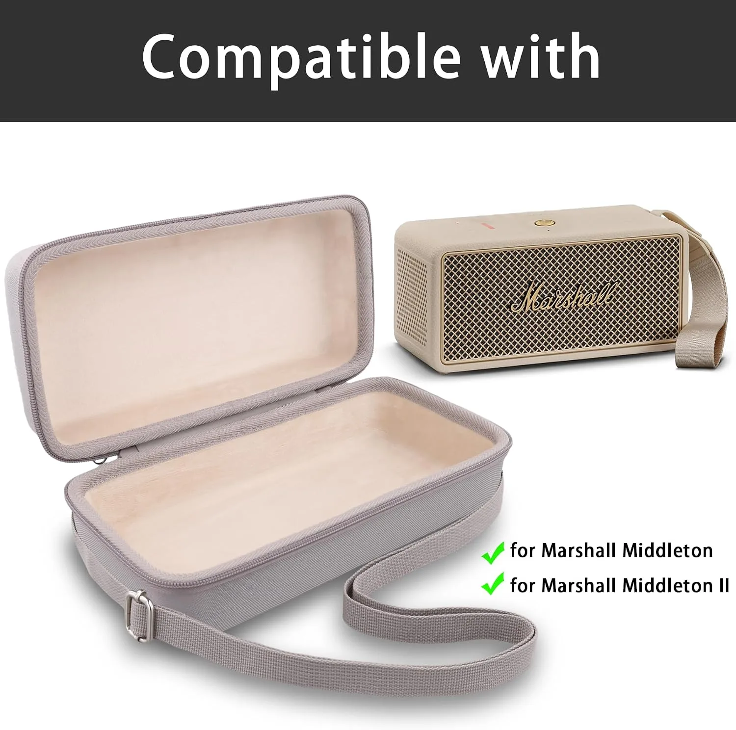 Aenllosi Storage Case for Marshall Middleton/Middleton II, Cream