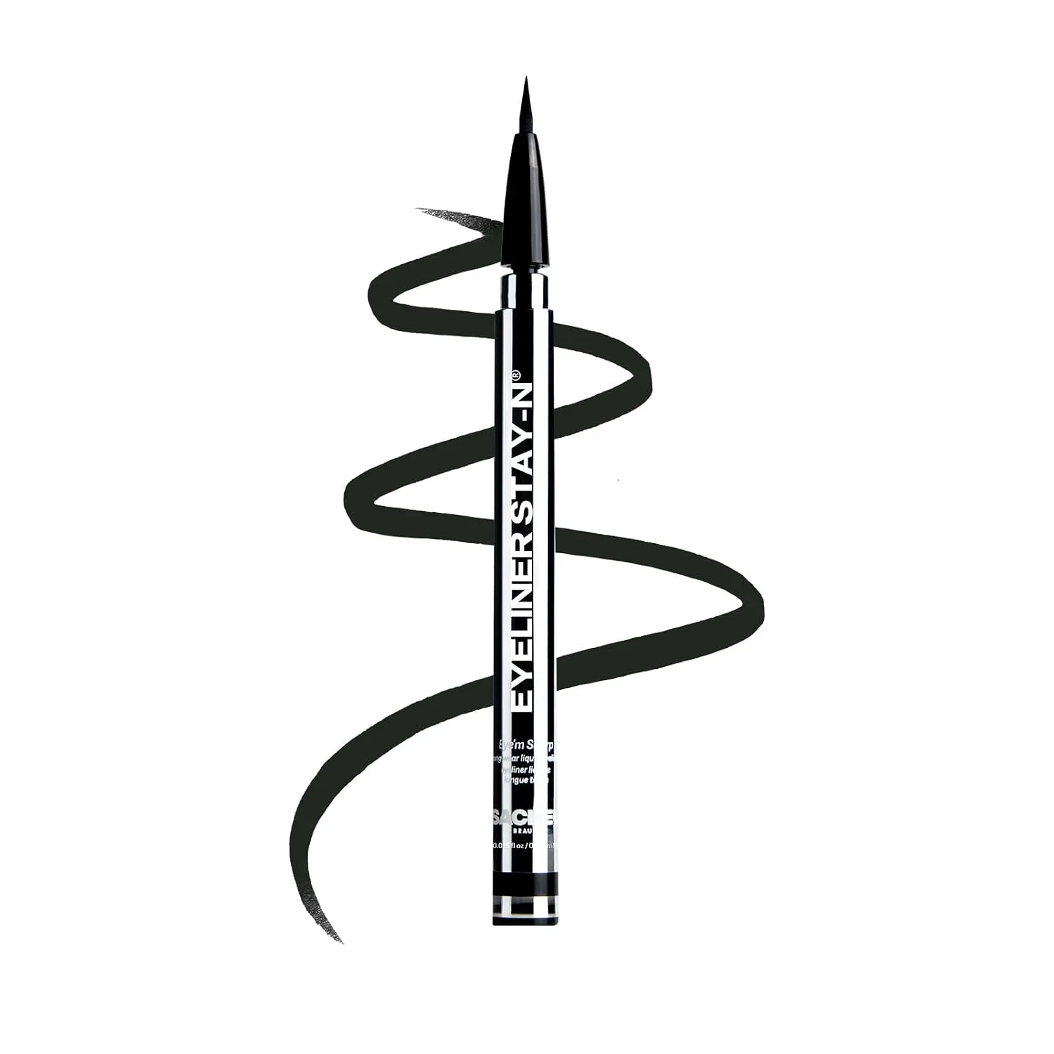 Sacheu Liquid Eyeliner STAY-N, Longwear, Smudge-Proof, Eye’m Sharp, Black
