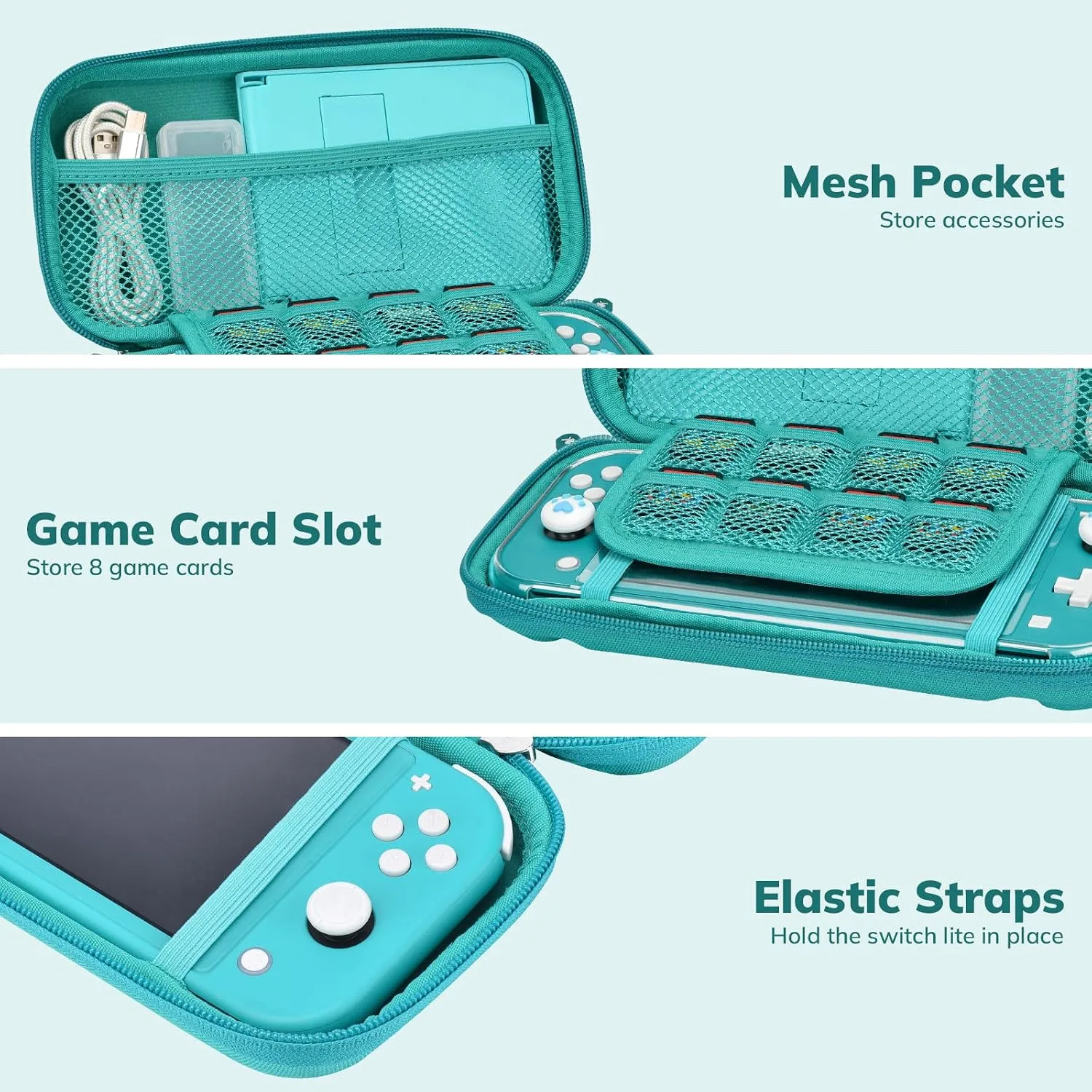Younik Switch Lite Case, 14 in 1 Accessories Kit for NS Switch Lite (2019)