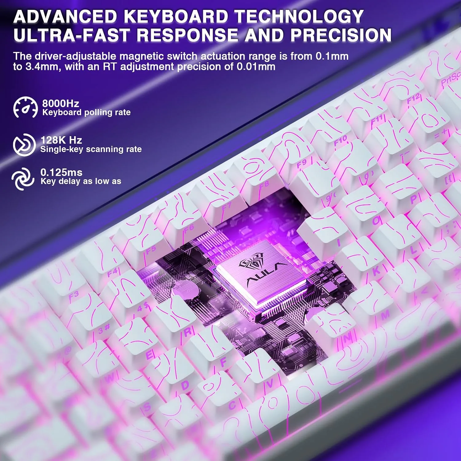 Aula Hero 84 Hall Effect Magnetic Switch Wired Mechanical Gaming Keyboard