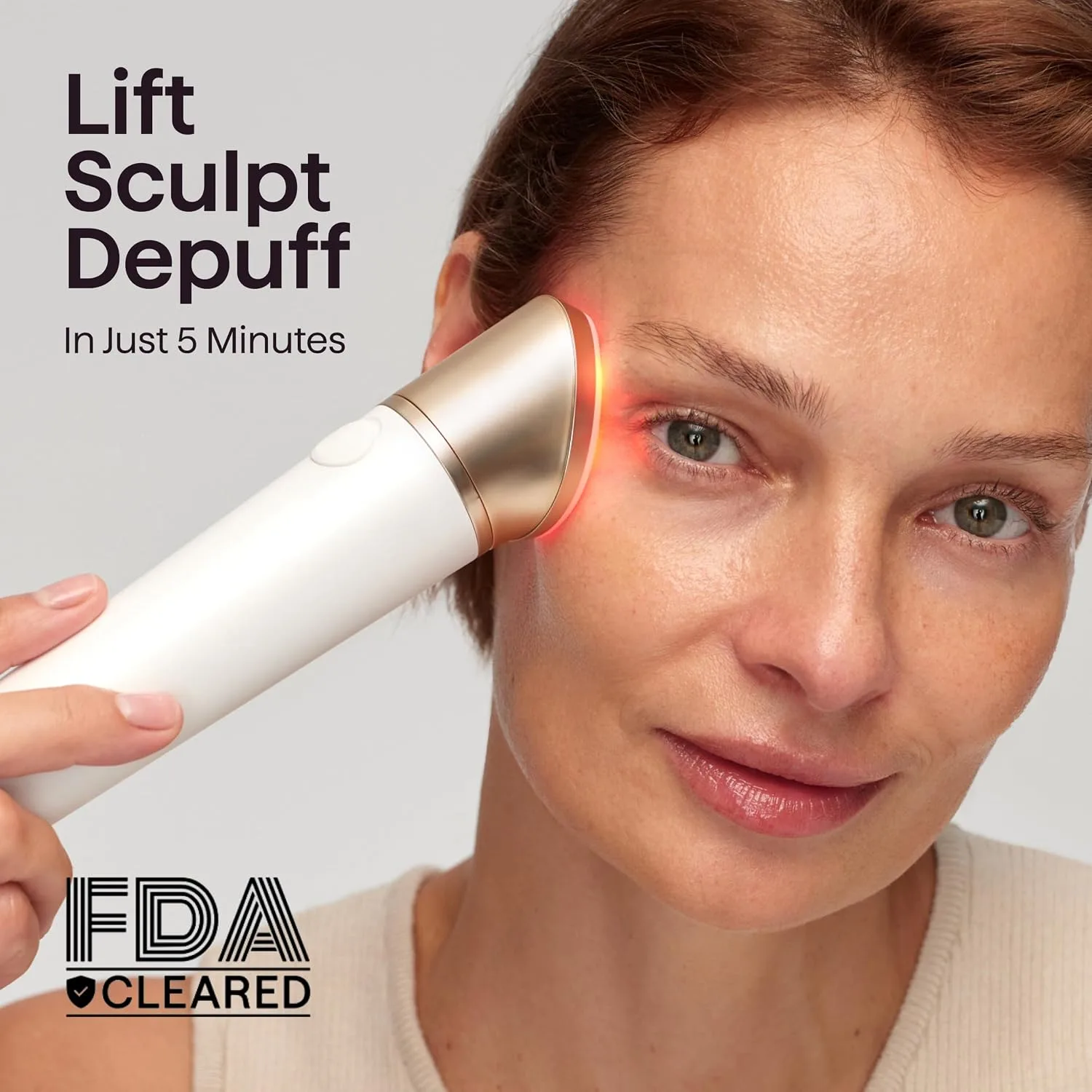 Wavytalk Sculpt Time Microcurrent Facial Device, Red Light Therapy for Face