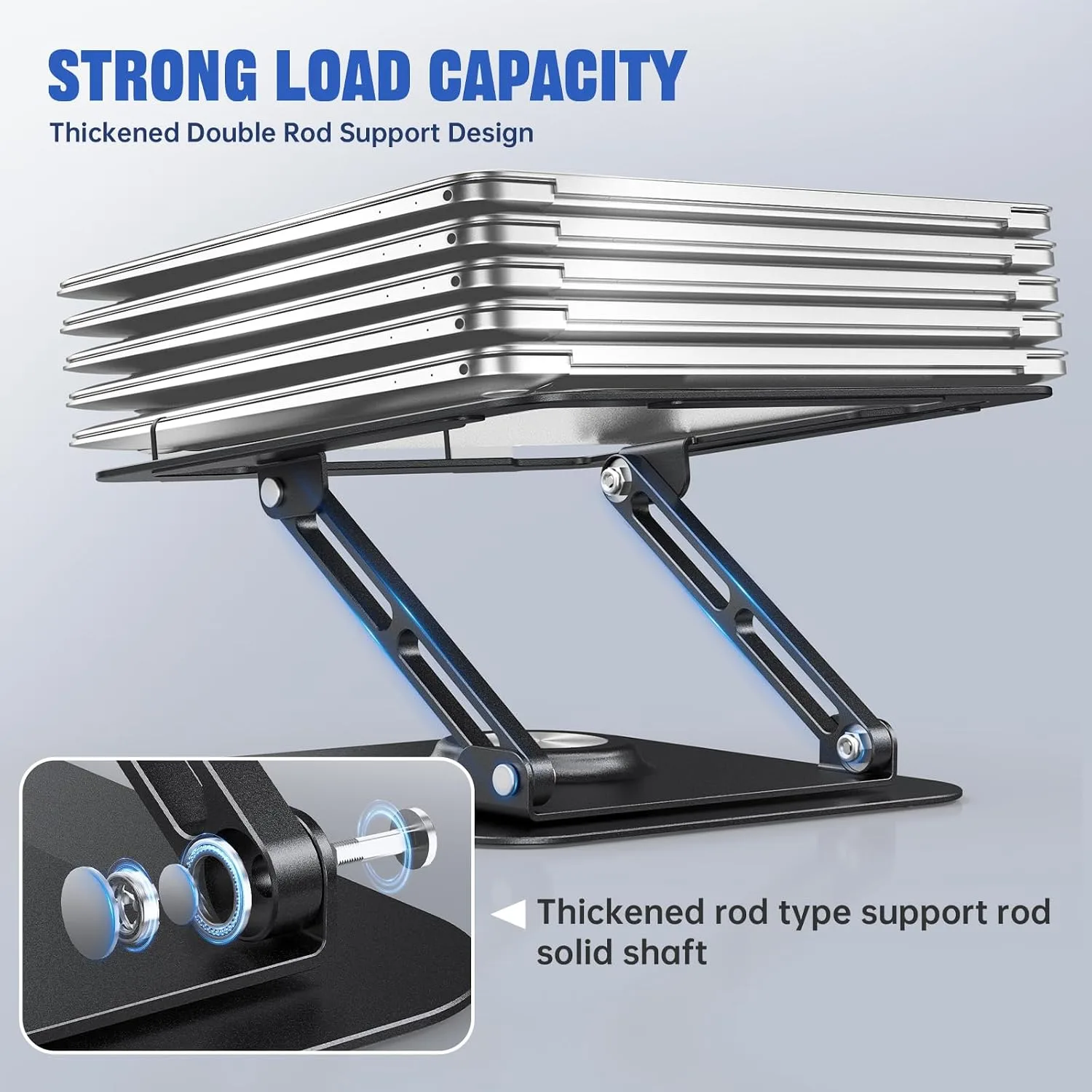 Laptop Stand for desk(360°Rotating),Aluminum laptop Riser for 10-16"Laptops