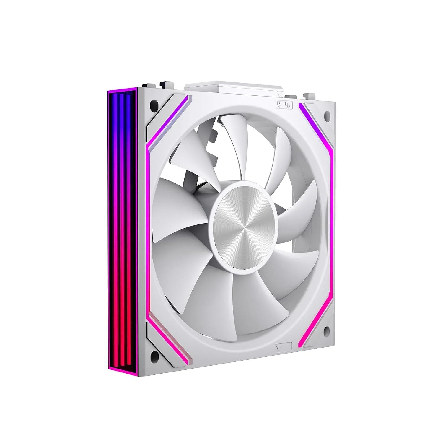 Interstellar V2 RS 120mm PC Reverse Blade Case Fan Infinity Mirror Module Daisy-Chain ARGB Fan Triple Pack Suitable Computer Cooling Fans 360mm AIO Cooler(White)