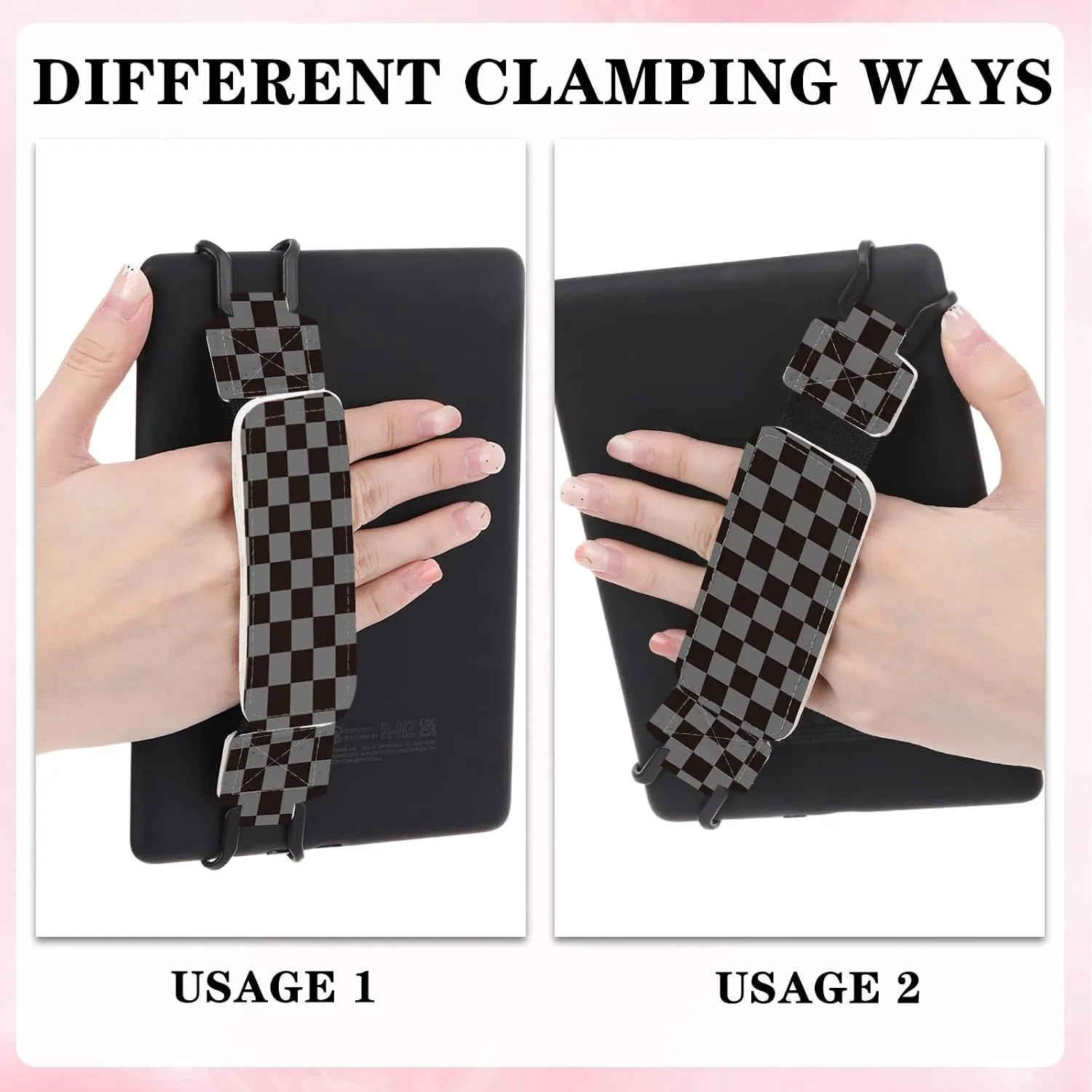 Hand Strap for Kindle Black Checkered