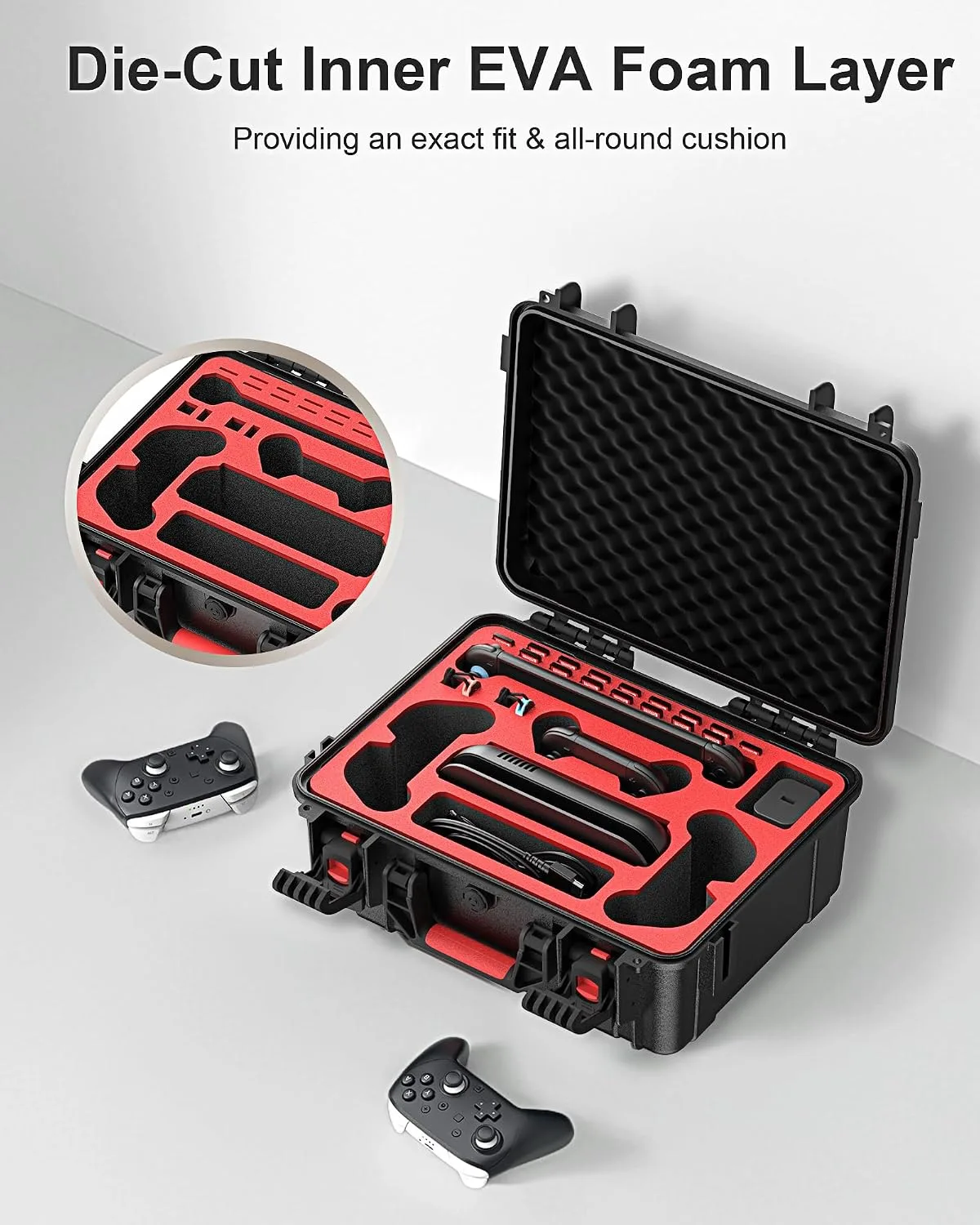 STARTRC GAMES Hard Carrying Case for Nintendo Switch 2, Waterproof Hard Travel Case for Nintendo Switch 2 Console, 2 Pro Controllers, 16 Game Cards and Other Accessories