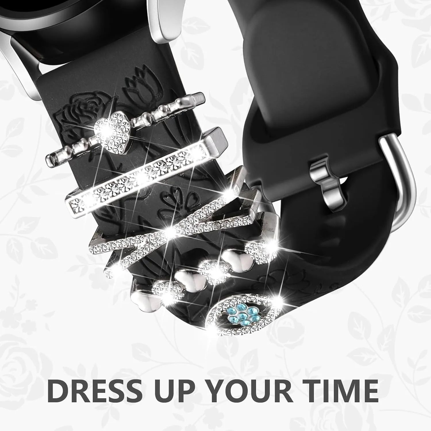 DaQin Flower Engraved Band Compatible with Samsung Galaxy Watch 7 Bands