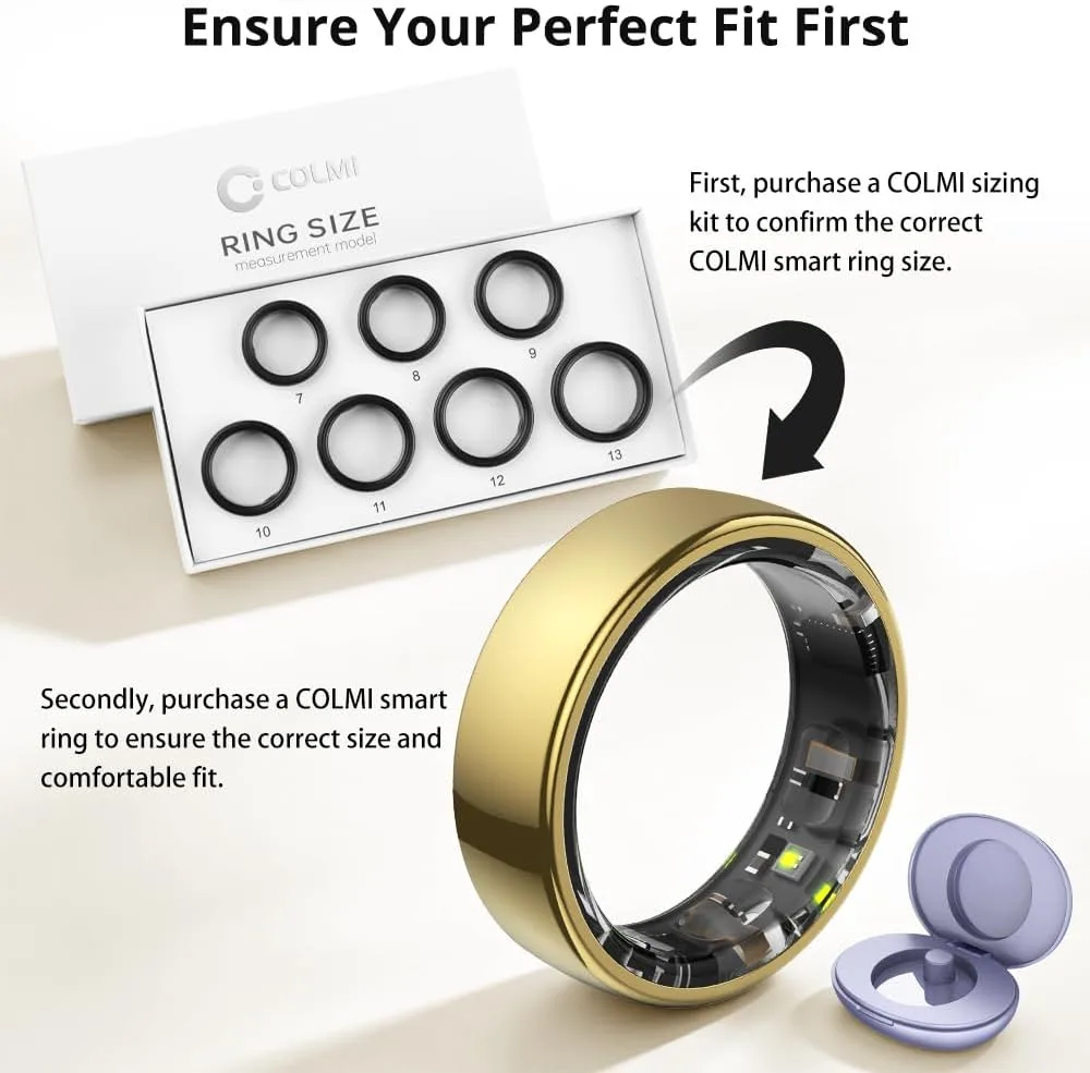 COLMI Ring 2 Pro Titanium Smart Ring, AI Health, Sleep & Fitness Ring.