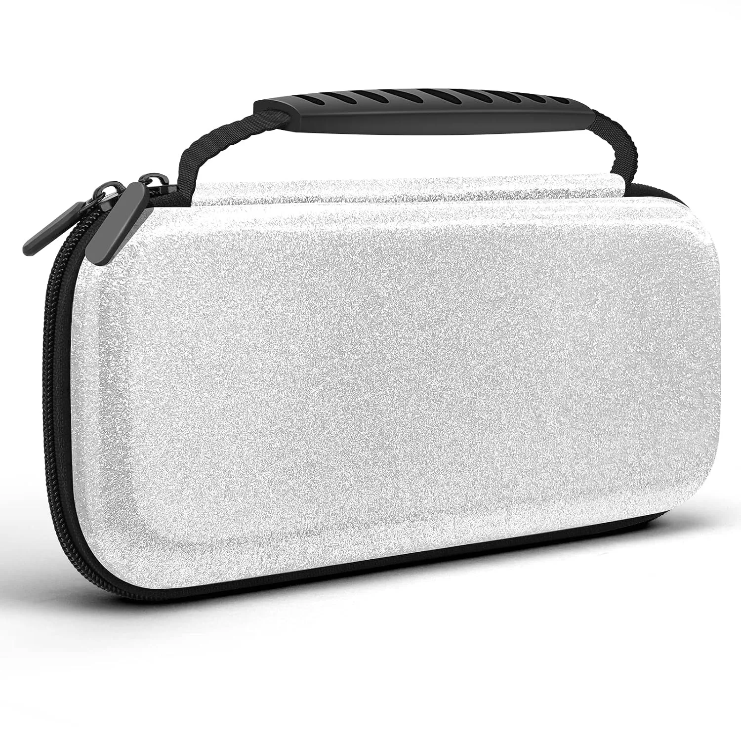 homicozy White Glitter Carrying Case for Nintendo Switch & Switch OLED