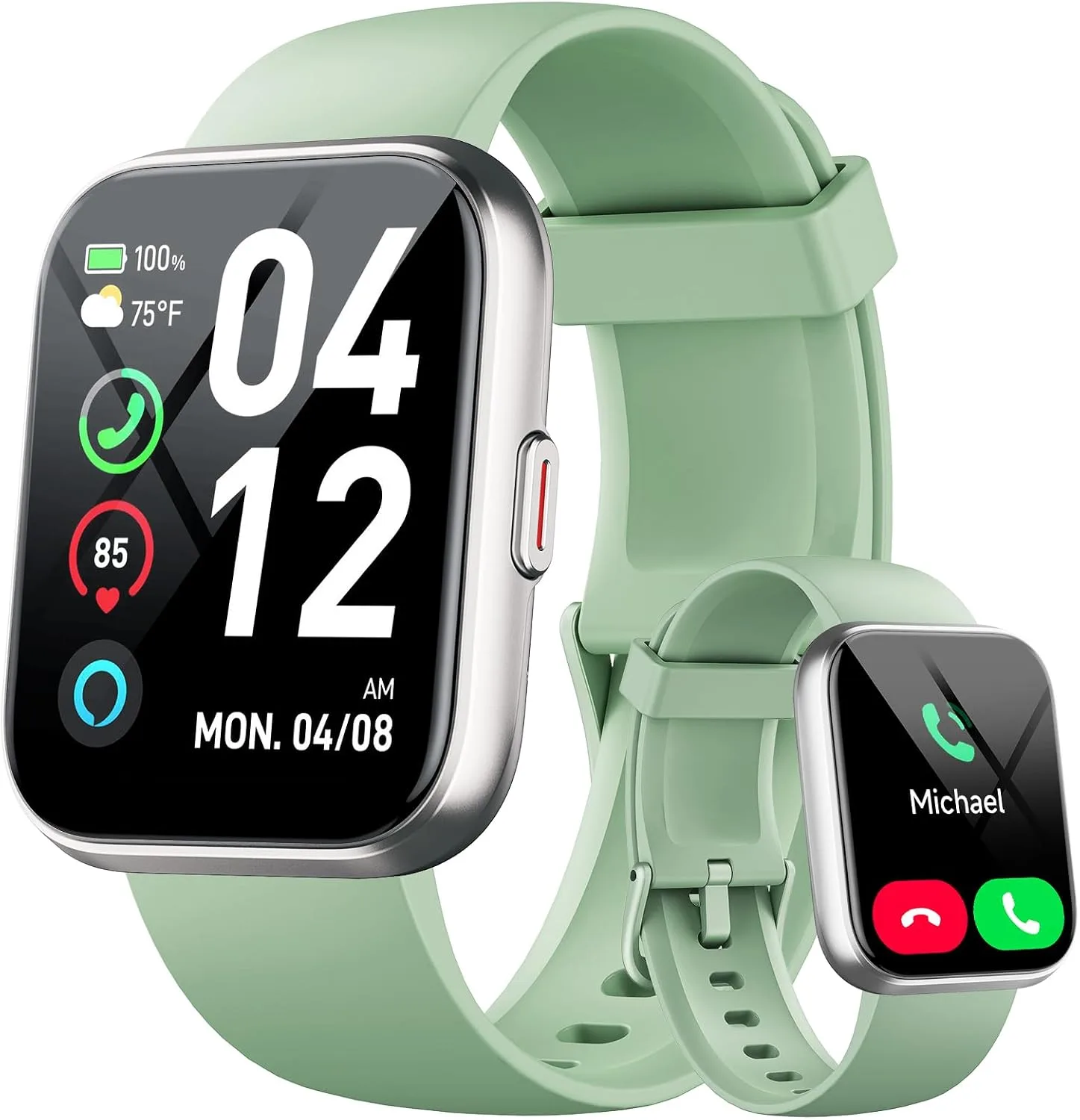Smart Watches for Women Men, 1.85" Smart Watch Compatible iPhone/Samsung/Android (Answer/Make), Fitness Tracker Watch with Heart Rate/Sleep Monitor, Smartwatch 3ATM Waterproof 120+ Sport Modes, Alexa
