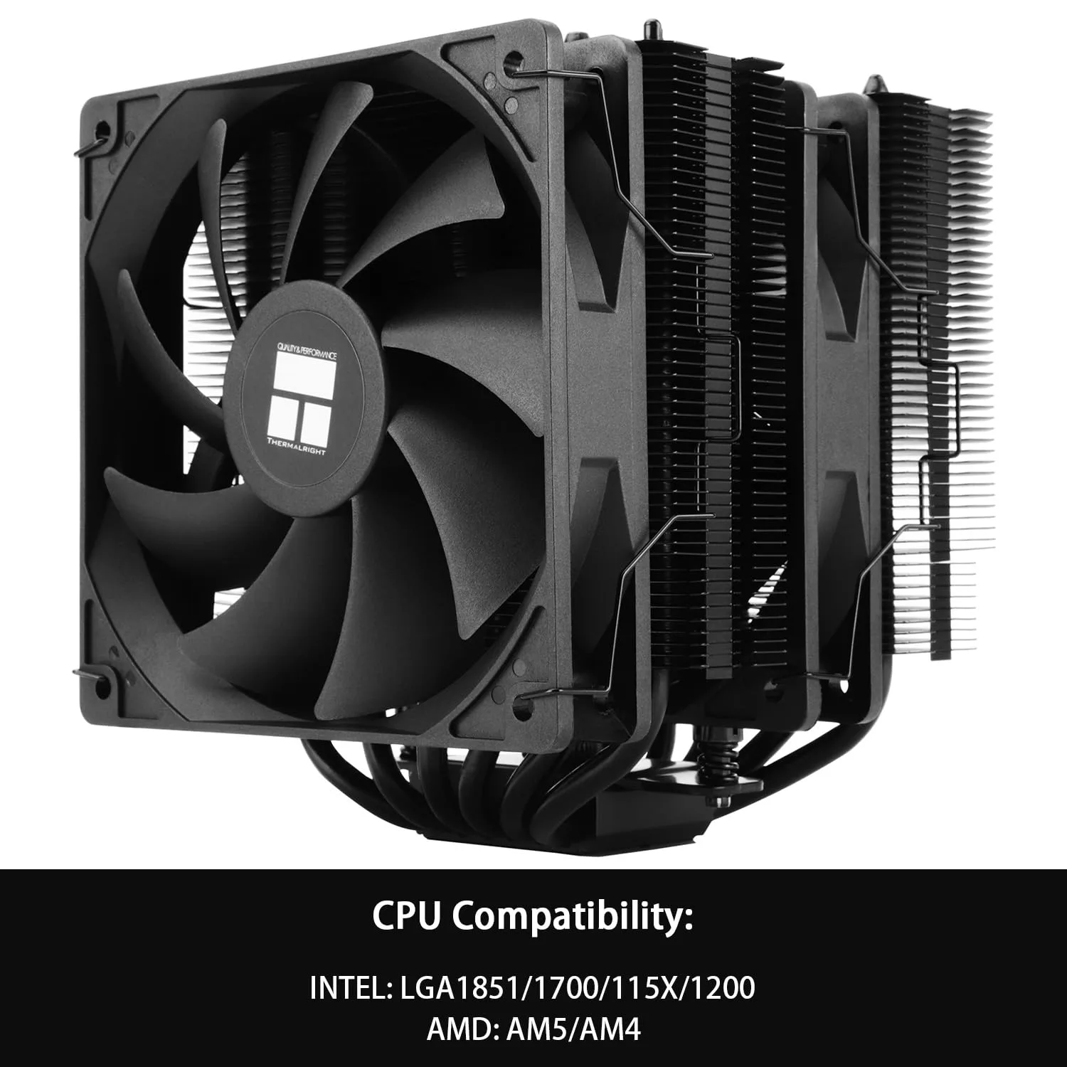 Thermalright Peerless Assassin 120 SE Black CPU Air Cooler, 6 Heat Pipes Heatsink Dual Towers Cooler, with Dual PWM Fans, 1550RPM Speed, Desktop CPU Cooler for Intel 1700/1851/1150/1151/1200;AM4 AM5