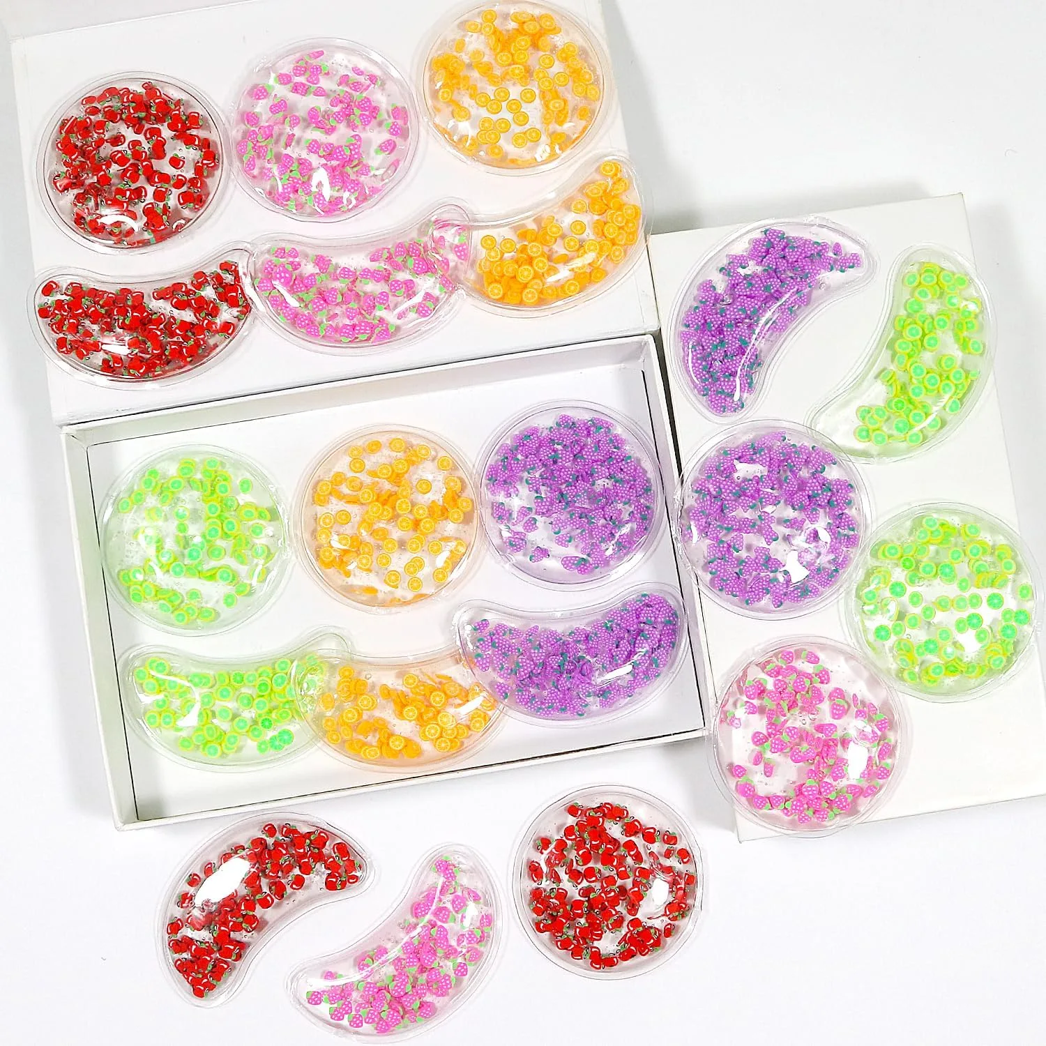 4PCS Gel Eye Ice Pack Set Reusable, Cold and Hot Compress for Eyes