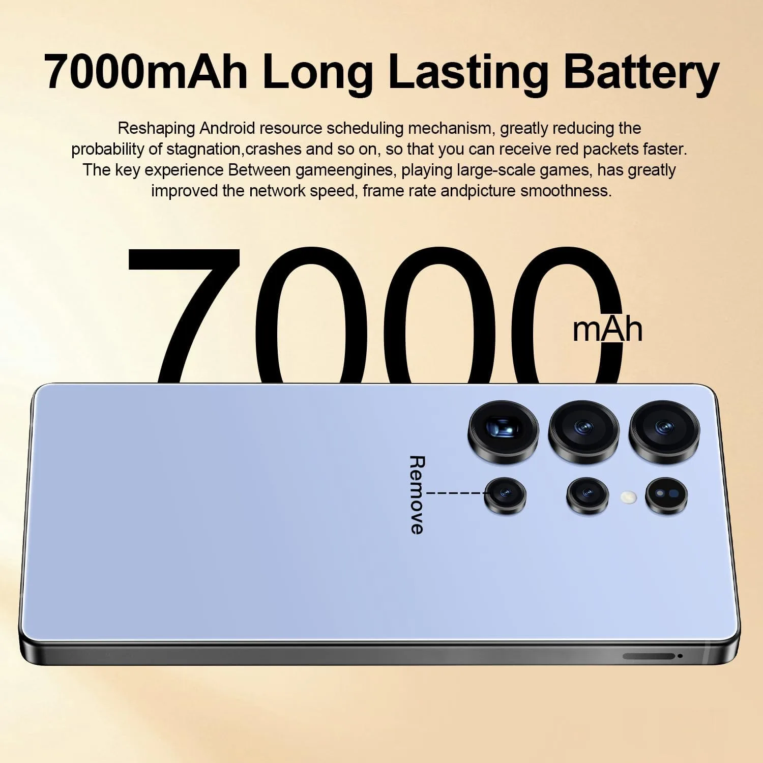 OEJBK I25 Ultra: Powerhouse 16GB/512GB, 2-Day 7000mAh Battery, Huge 6.99" Android 14 Phone w/Built-in Stylus - Your All-in-One Device The Superior Choice (Titanium Blue)