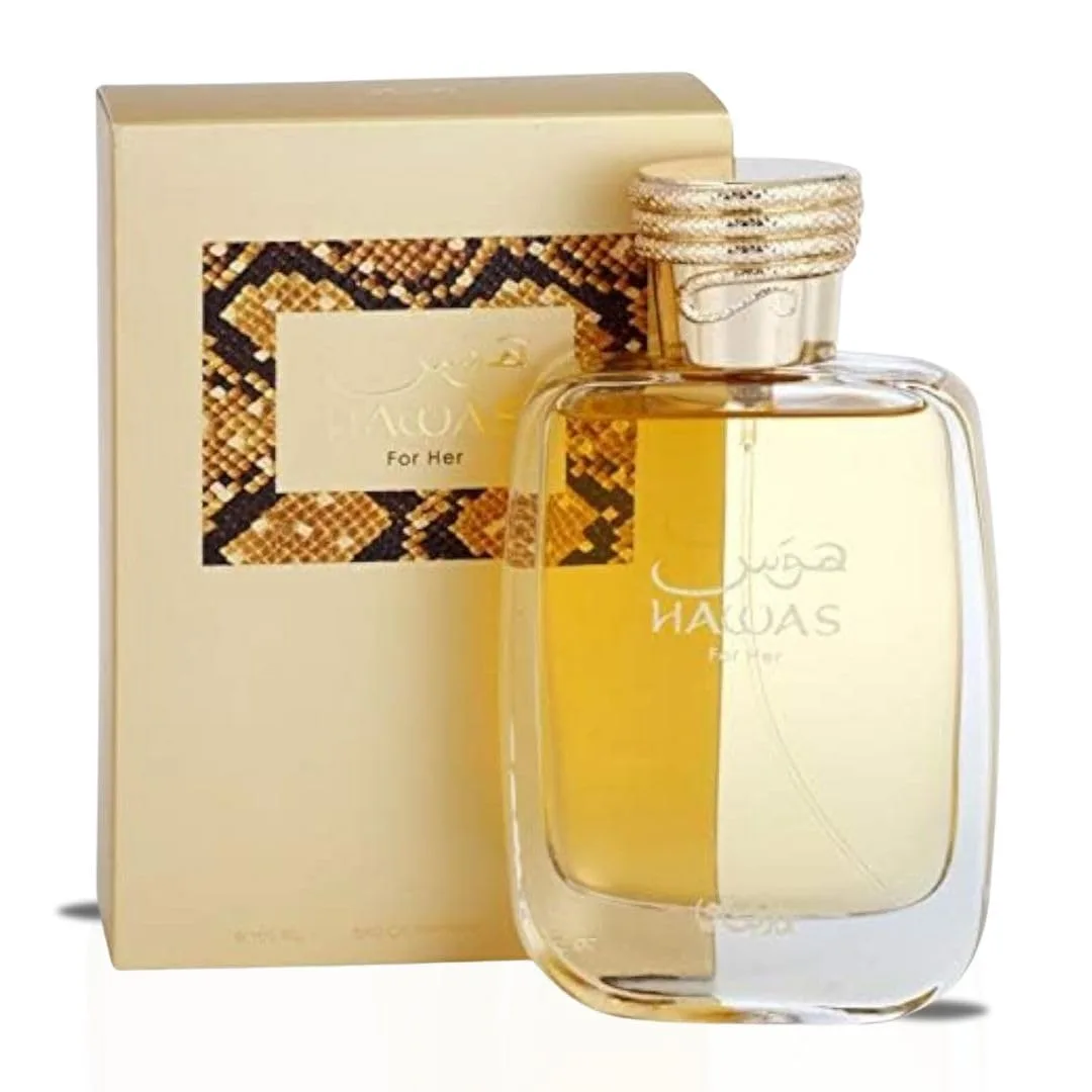 RASASI Hawas For Him & Hawas For Her EDP Sprays 100ML (3.4 OZ) Long Lasting, Exquisite Scent, Luxurious Fragrances. (Luxurious Bundle)