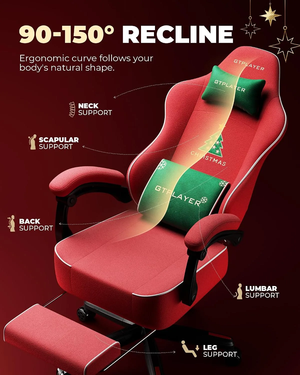 GTPLAYER Gaming Chair, Comfort Computer Office Chair for Adults, Christmas
