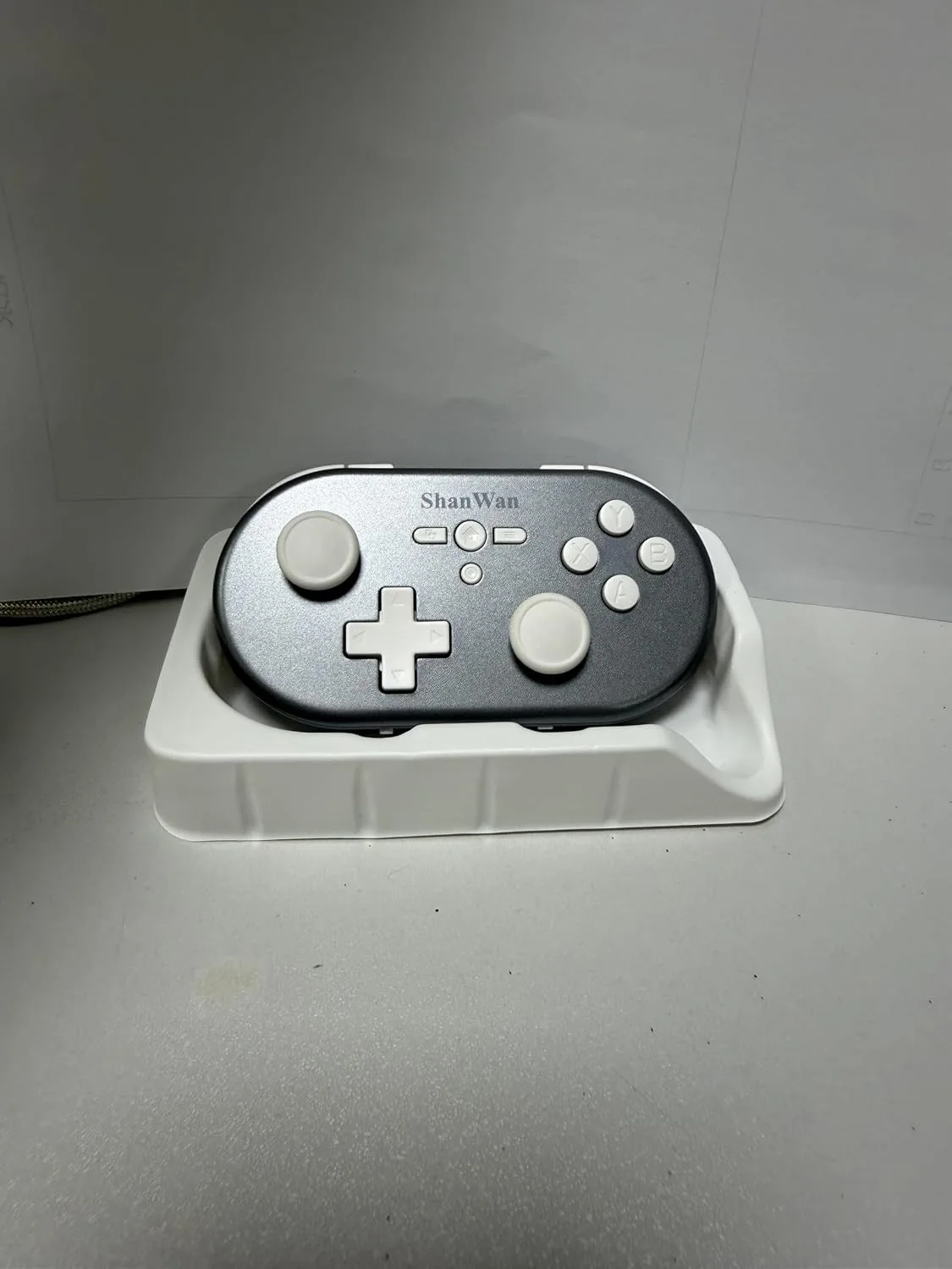 ShanWan Wireless Mini Controller for Switch, PC, iOS, Android, Supports Keyboard Mode for iPad Procreate (Silver)