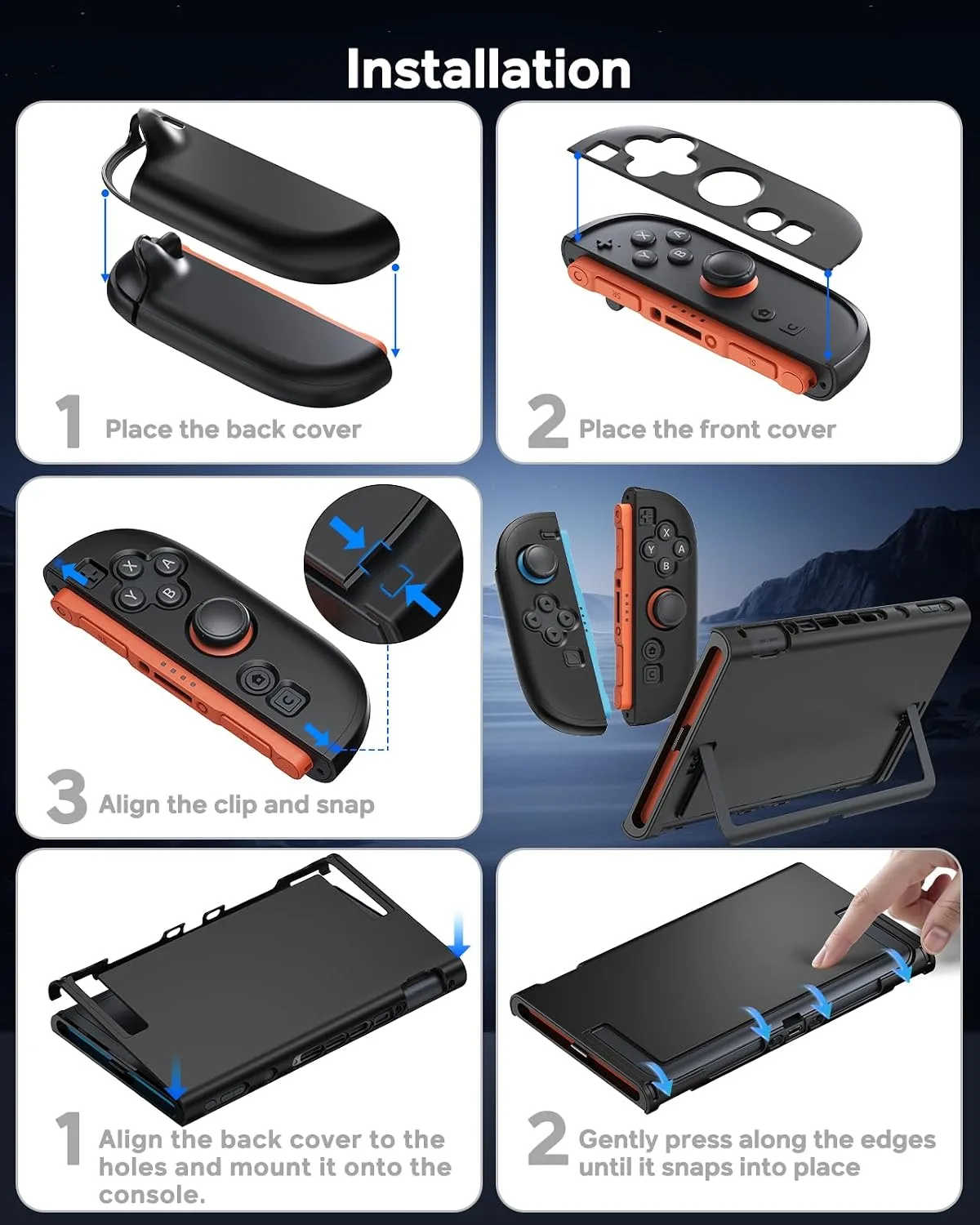 Switch 2 Cover Case&Screen Protector, FYOUNG Dockable Shell for Nintendo 2
