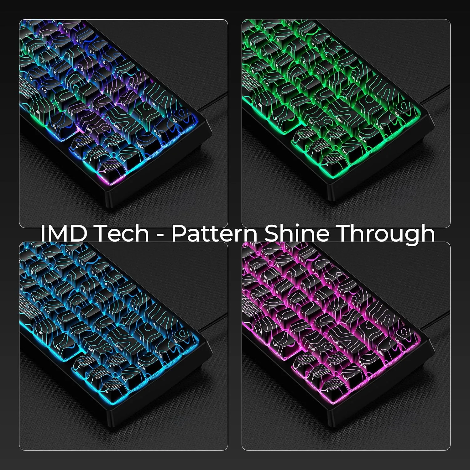 HITIME x XVX M67 60% Percent Keyboard Wireless, QMK/VIA Topographic Gaming Keyboard, Tri-Mode Thocky Creamy Mechanical Key Board, Hot Swappable Mount RGB IMD Tech for Win/Mac, Black