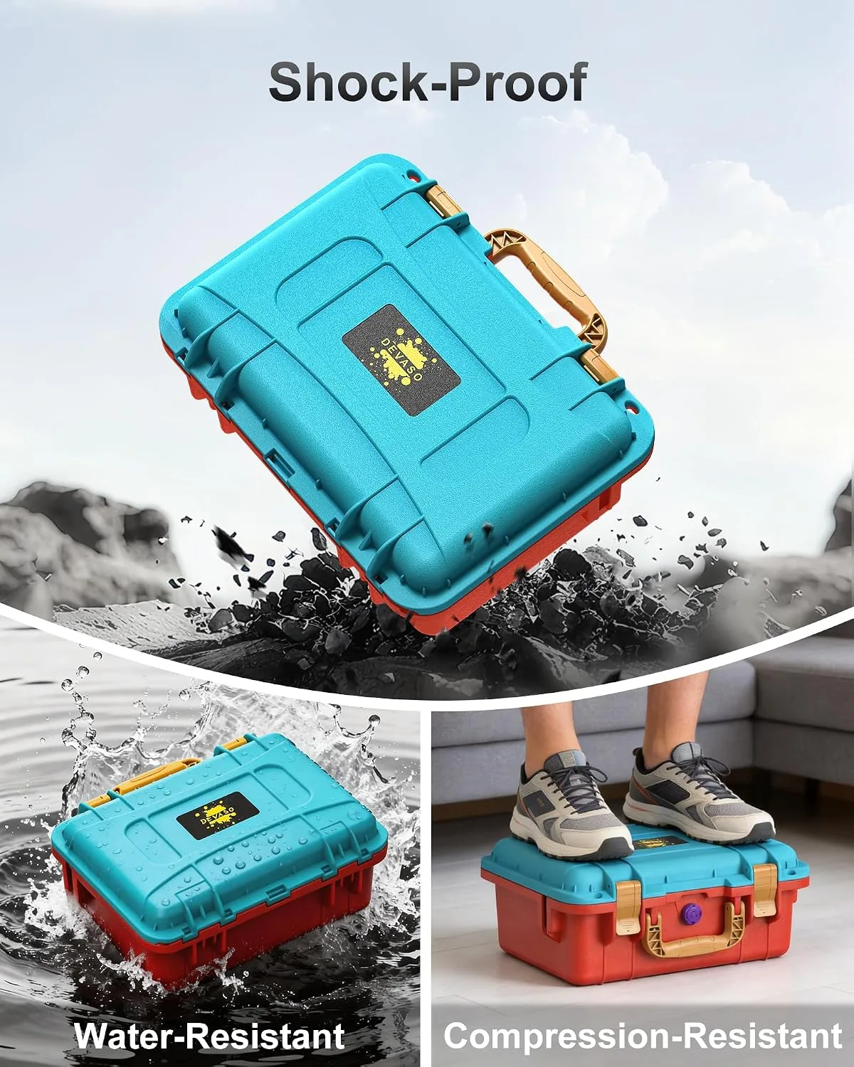 DEVASO Carrying Case for Nintendo Switch/Switch OLED, Professional Deluxe Waterproof Travel Bag Soft Lining Hard Case for Nintendo Switch OLED Model (2021) Console Pro Controller & Accessories