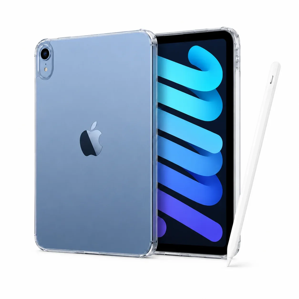 Combo iPad mini A17 Pro + Apple Pencil USB-C + Case - Blue