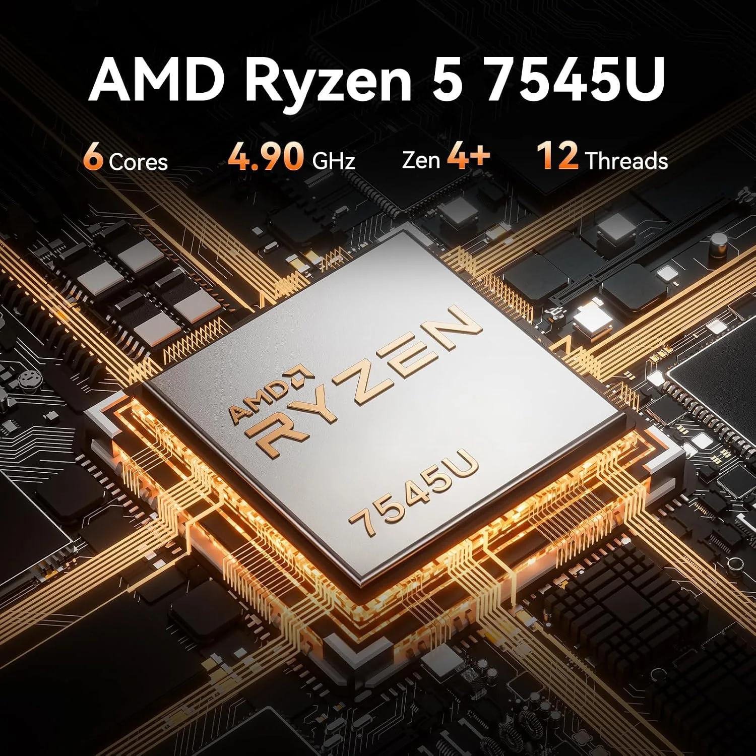 GEEKOM A7 Mini PC,Ryzen 5 7545U(Low-Power) 16GB DDR5 &500GB SSD(Expandable)