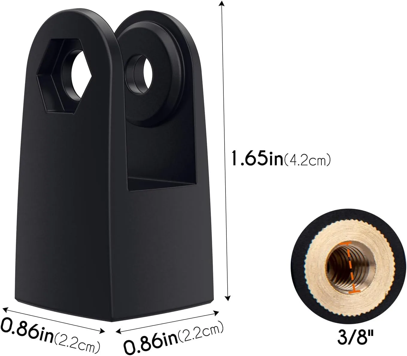 SUNMON Microphone Mount Adapter for HyperX QuadCast, Replacement for HyperX QuadCast Mount Adapter, Mic Stand Adapter for 3/8" Boom Arm