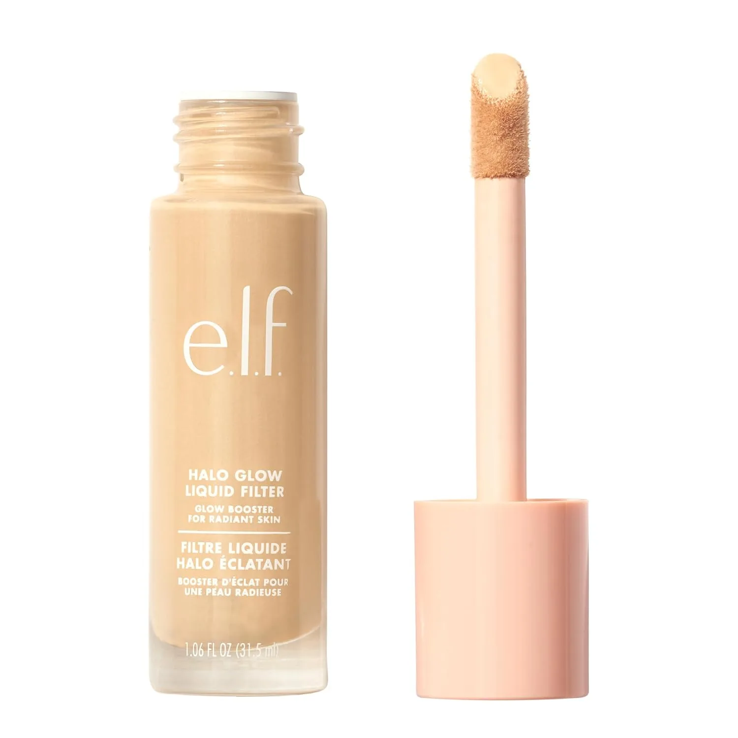 e.l.f. Halo Glow Liquid Filter, Hydrating Complexion Boost, 3 Light/Medium